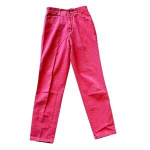 VTG STEEL Jeans High Rise Pink 100% Cotton Denim Size 7 Retro 90s 80s Casual Alt